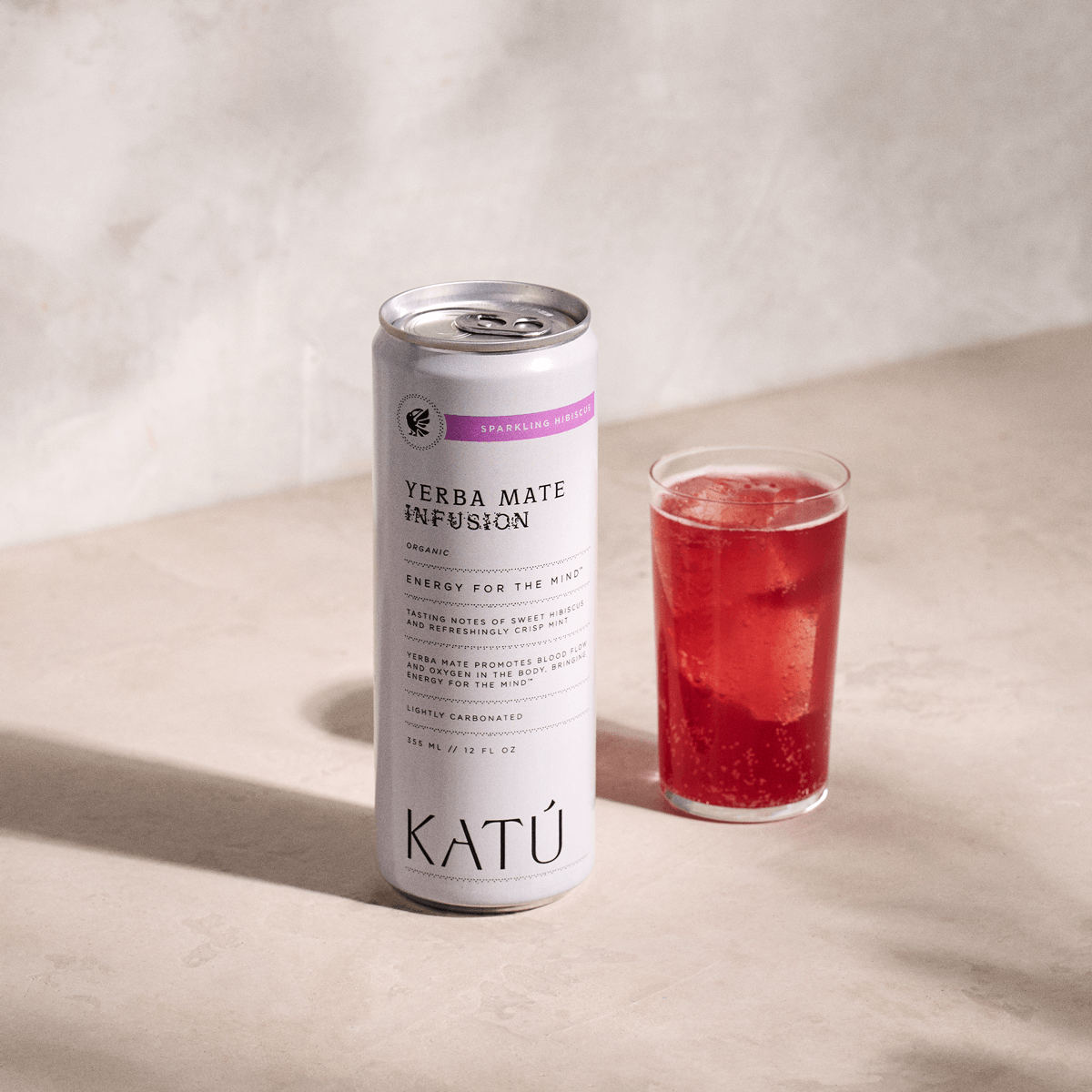 Organic Sparkling Hibiscus Yerba Mate Single Can
