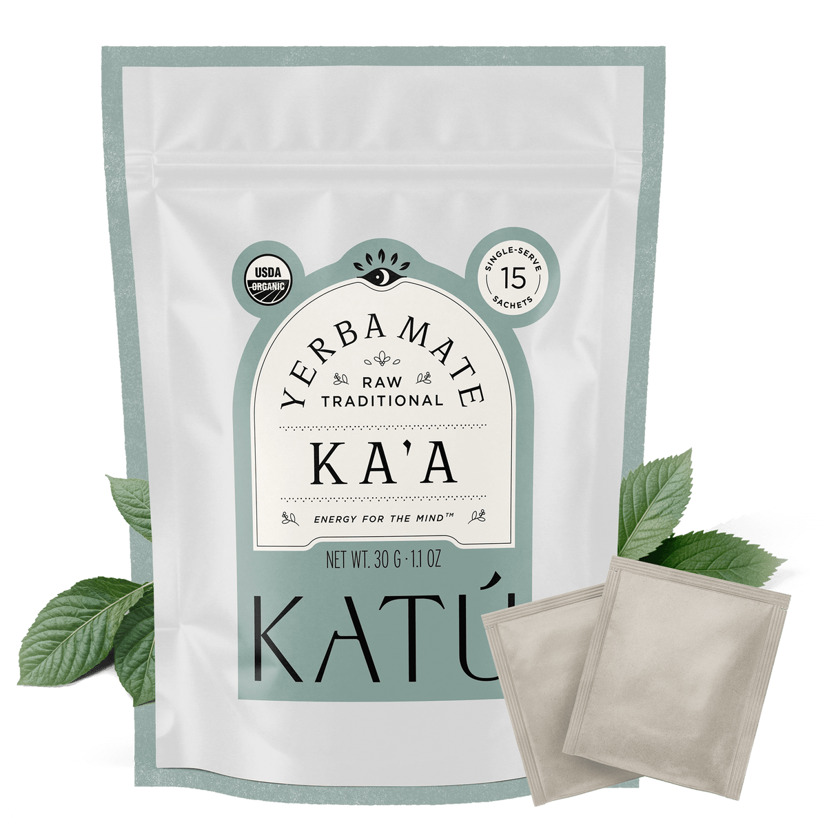 Ka’a Raw Yerba Mate Tea Bags (15 Sachets)