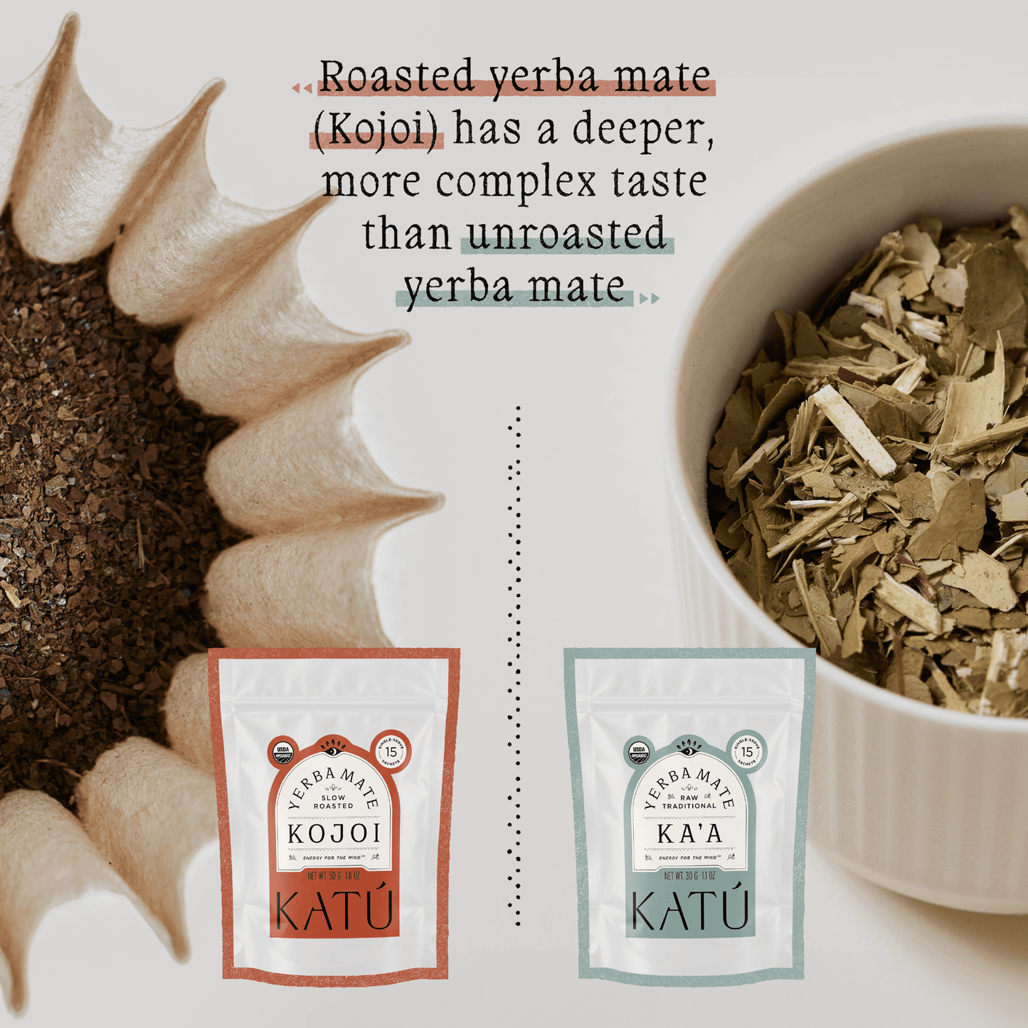 Kojoi Roasted Yerba Mate Tea Bags (15 Sachets)